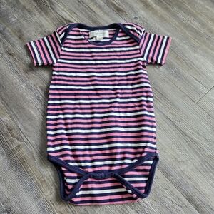 18-24M Girls Striped Pink and Navy Kids One Piece